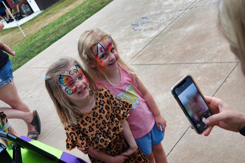 Face painting at Farm Day