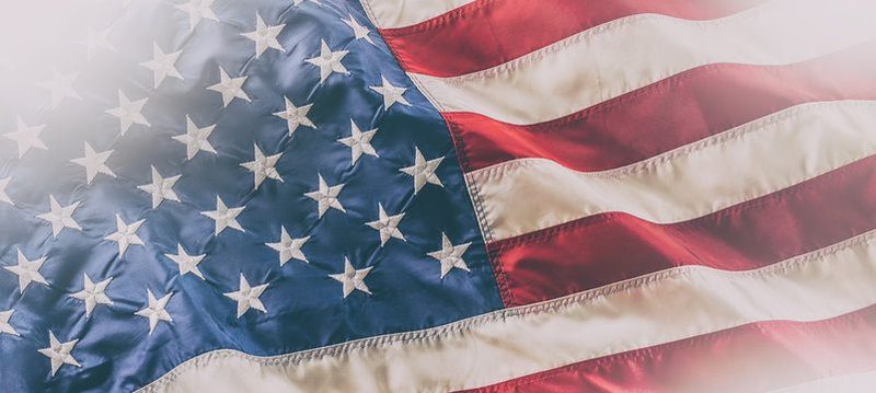 American flag, honoring the veteran owned roots of American Jewell Realty
